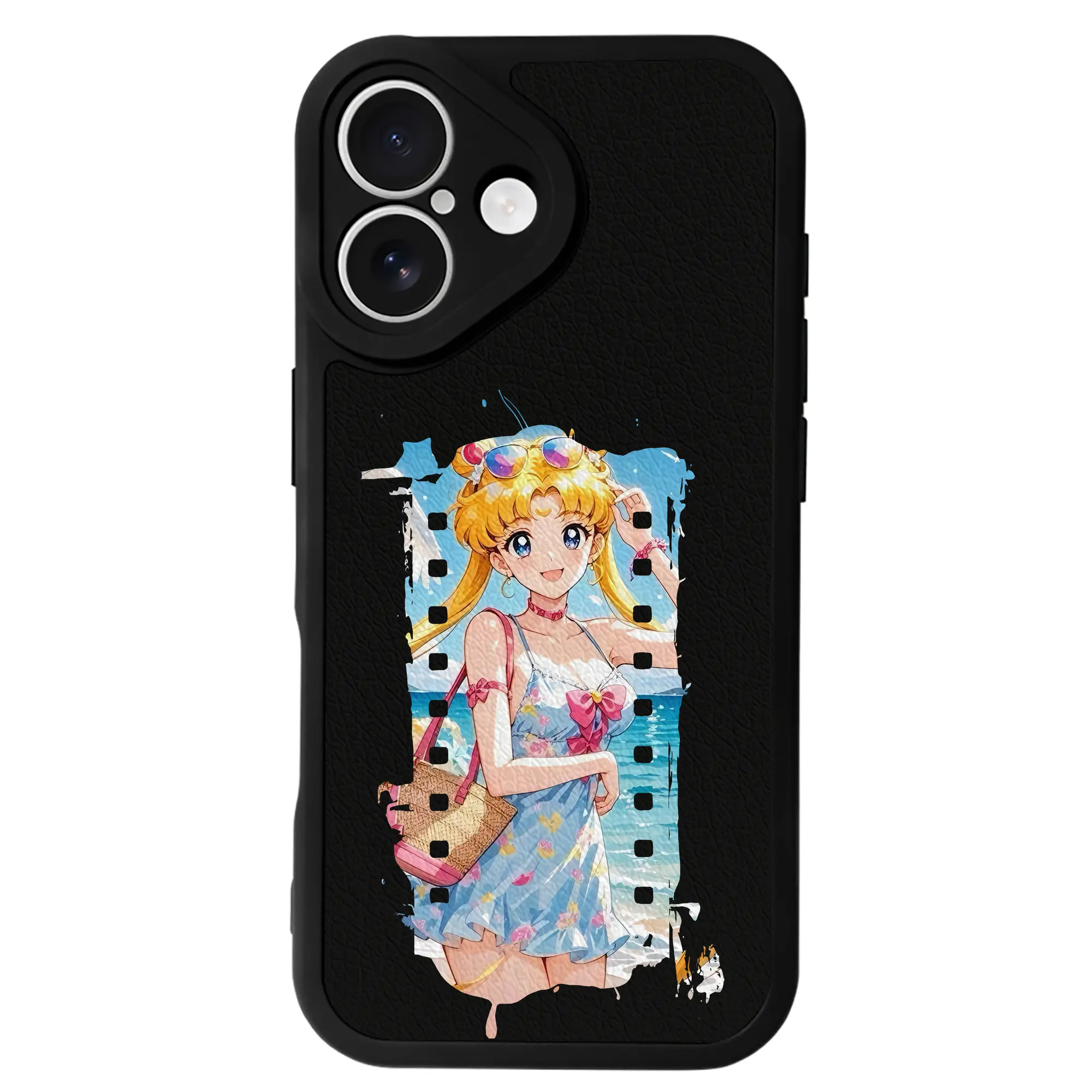 美少女戦士セーラームーン グッズ 月野 うさぎ - IPhone 16シリーズ対応 ・ シリコンスマホケース ・ レザー調 ・ 高精度フィット ・ 耐衝撃 ・ ワイヤレス充電対応 ・ 精密カット